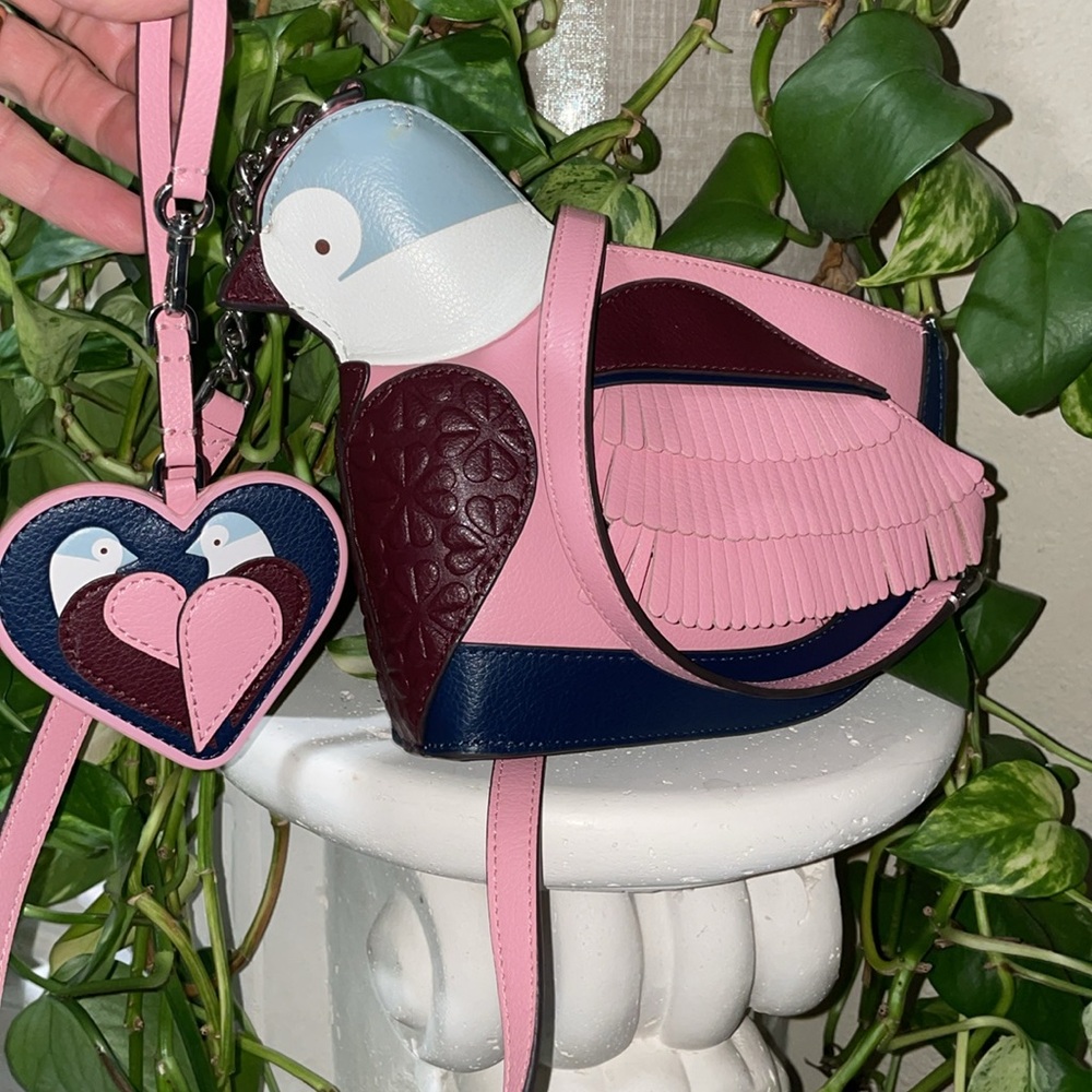 2 😍 Kate Spade Love Bird Novelty Crossbody Bag Rare Limited Leather Uniq…